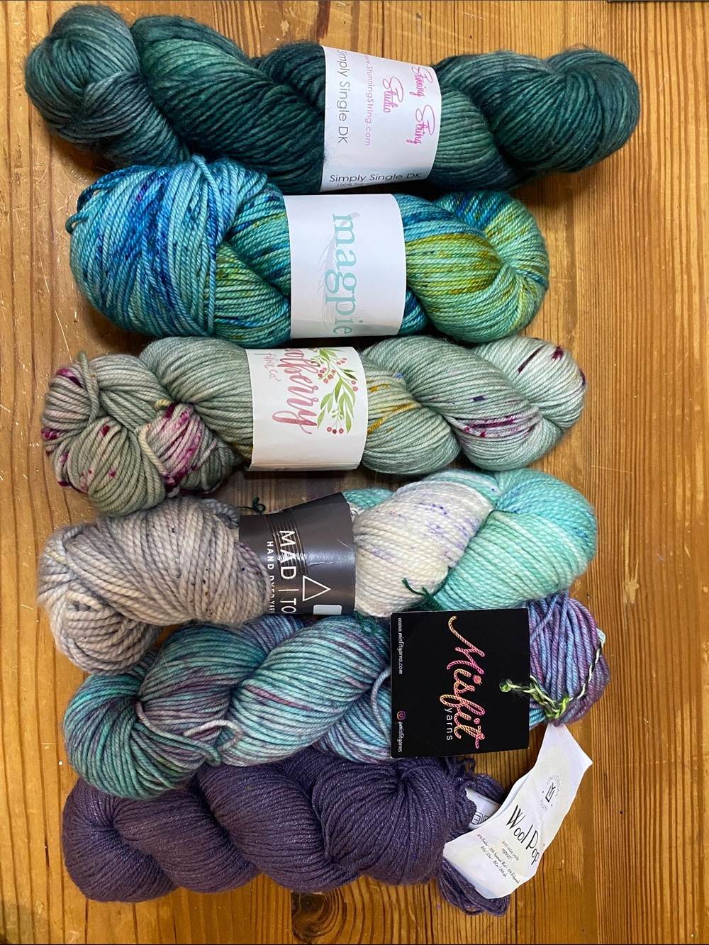 Assorted DK weight yarn bundle